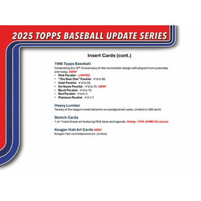 2025 Topps Update Series Baseball Jumbo Box