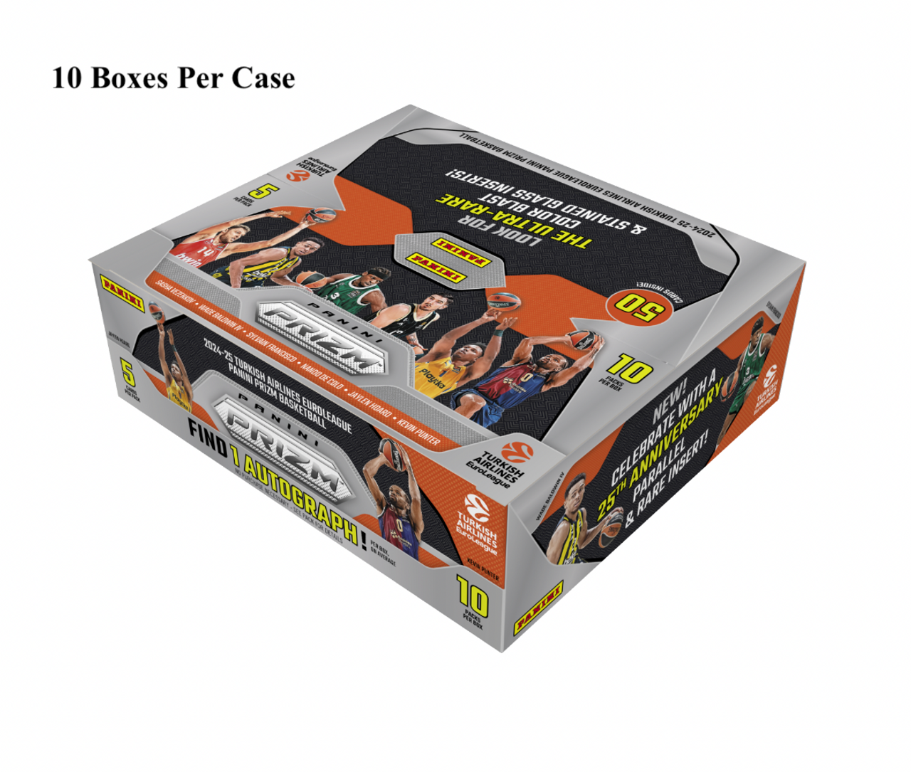 2024-25 Panini Turkish Airlines Euroleague Prizm Basketball Hobby 10 Box Case