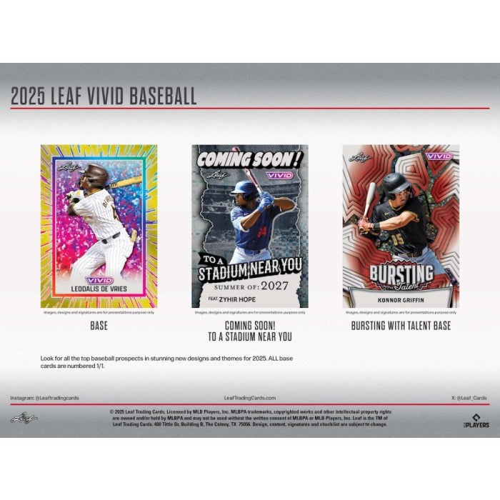 2025 Leaf Vivid Baseball Hobby Box