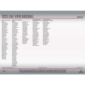 2025 Leaf Vivid Baseball Hobby Box