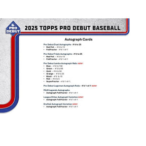 2025 Topps Pro Debut Baseball Hobby Jumbo Box