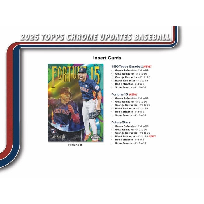 2025 Topps Chrome Update Series Baseball 7-Pack Blaster Box