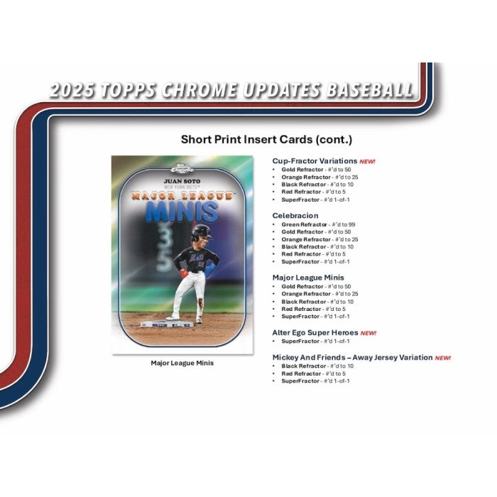 2025 Topps Chrome Update Series Baseball Hobby Jumbo Box