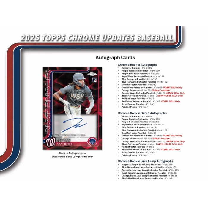 2025 Topps Chrome Update Series Baseball 7-Pack Blaster Box