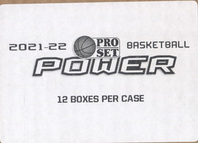 2021-22 Pro Set Power Basketball Hobby 12 Box Case