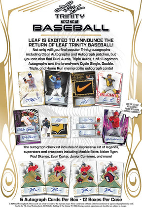 2023 -24 Leaf Trinity Baseball Hobby Box